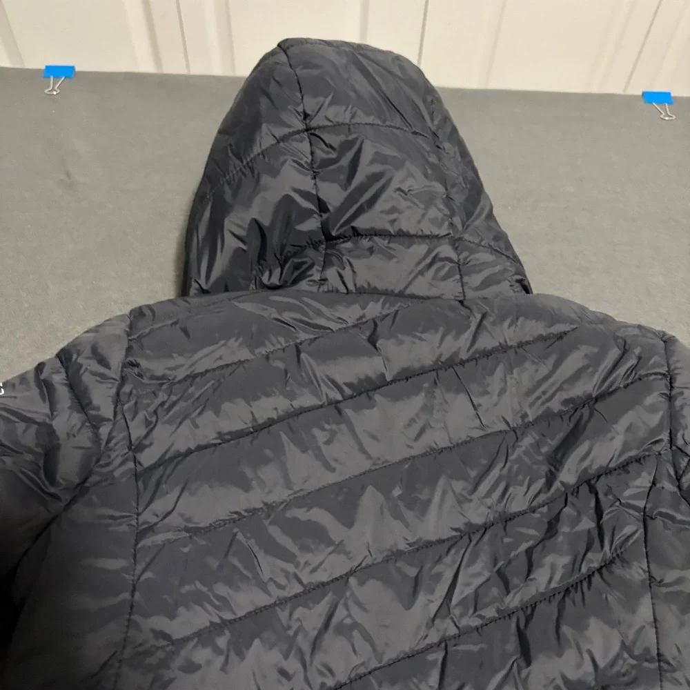 Spyder Puffer Parka Jacket Boy Girl M 10-12 Black Pink Hood Long Warm Ski Snow
